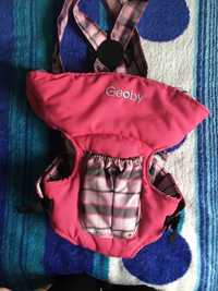 Эрго рюкзак кенгуру рожеве Geoby