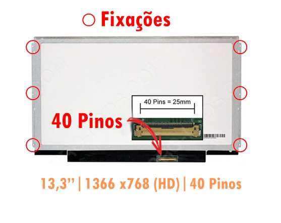 Ecrã LCD Display Screen B133XW03 V.0, LP133WH2(TL)(F2) 13.3"