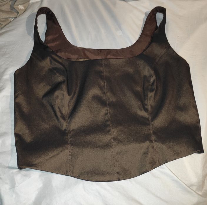Gorset top brązowy