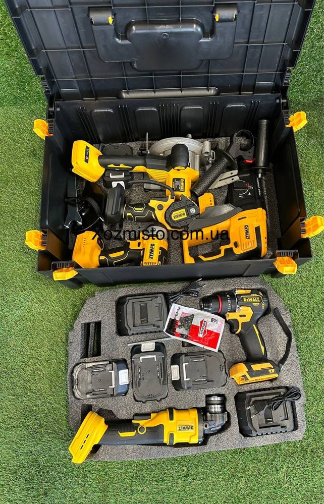 Набір 6в1 АКБ DeWalt 48V Шурік, Гілкоріз, УШМ, Перф, Гайковерт,Дискова