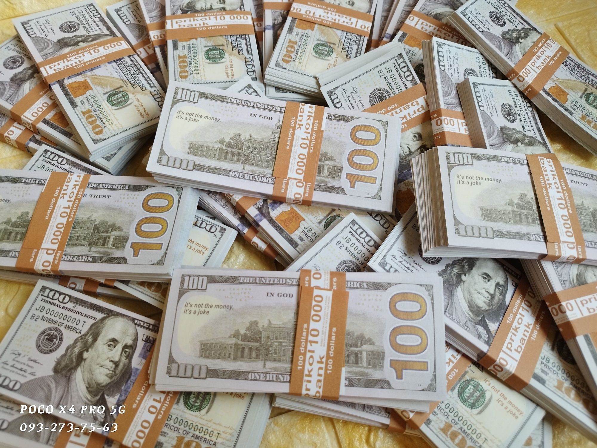50 пачек 100 Долларов Сувенирные деньги Сувенірні гроші 100$