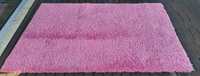 Tapete pêlo curto cor de rosa, tamanho 195×133 cm