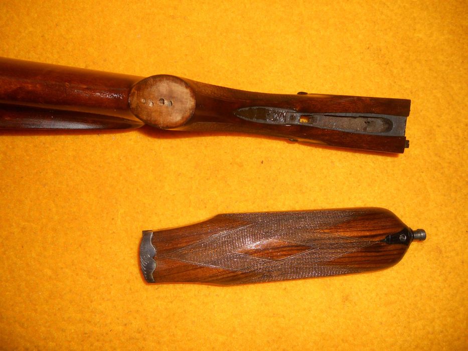 Kolba i czółenko do dubeltówki z Suhl pełne zamki