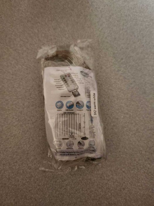 Світлодіодна гірлянда-штора, тепле біле світло, нова