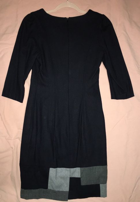 Тепла маленька сукня, вовна, темно-синій, на підкладці