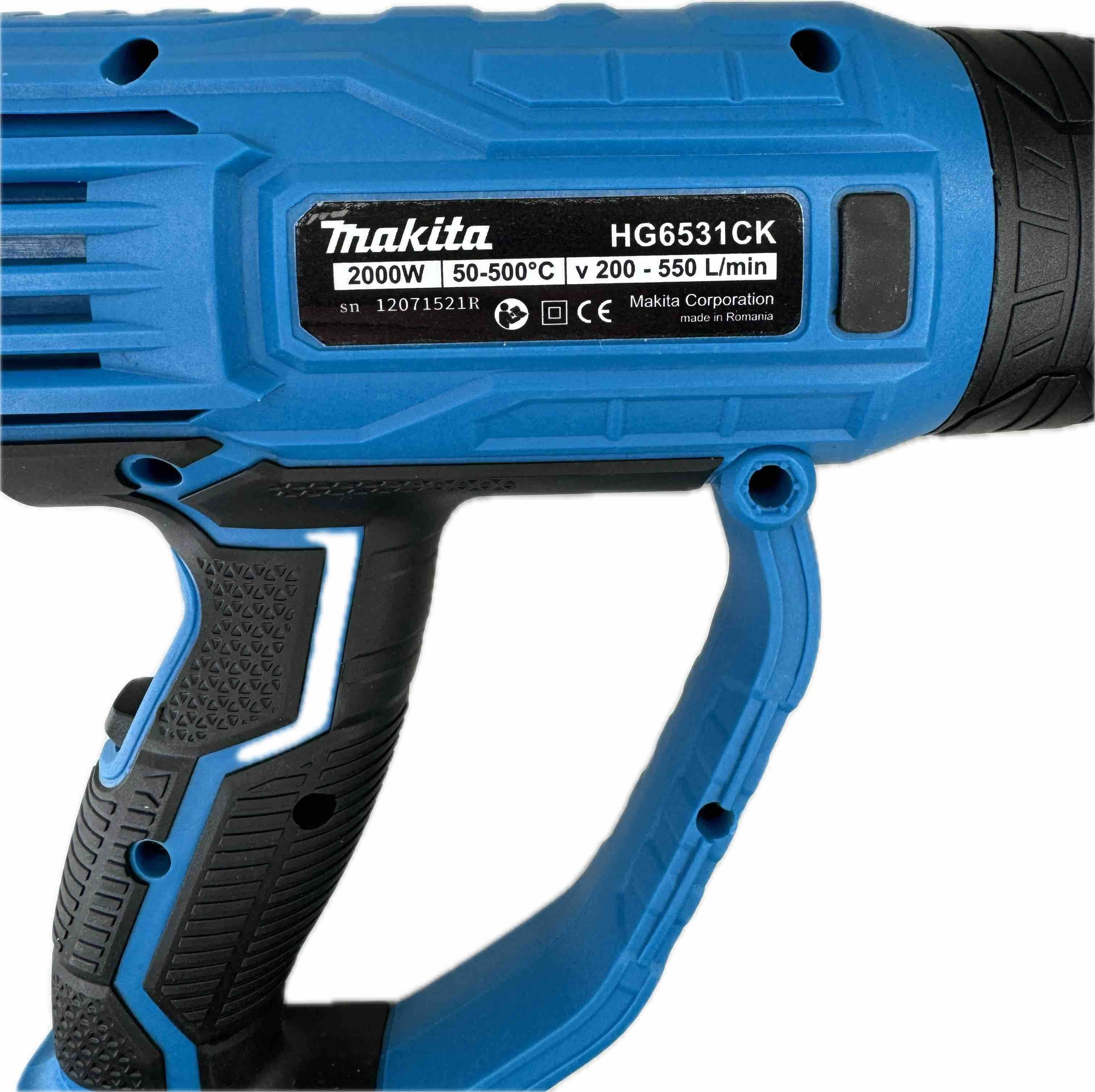 Фен Makita HG6531CK (КЕЙС+насадки)