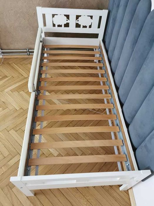 Łóżko dziecięce IKEA KRITTER z barierką + materac