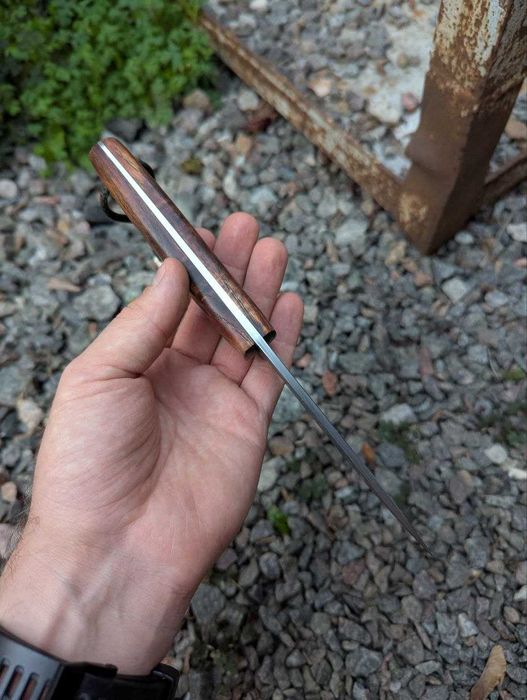 Нож ручной работы "Охотник" сталь австрийская К110 чехол кожа