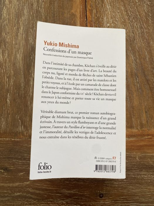 Livro Yukio Mishima - confessions d’un masque