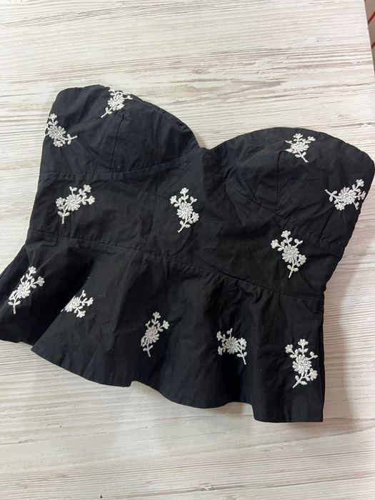 Топ-корсет із баскою  Zara , s