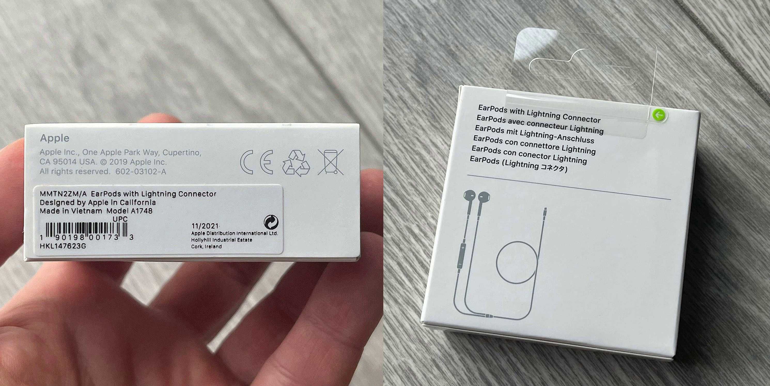 Наушники Apple EarPods, 3.5 и Lighting