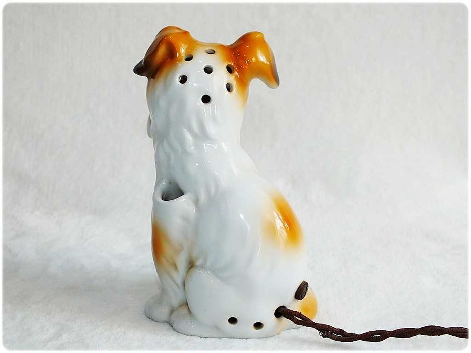 Przedwojenna Lampka - Piesek Porcelana 20-30' NP Neu Porzellan Tettau