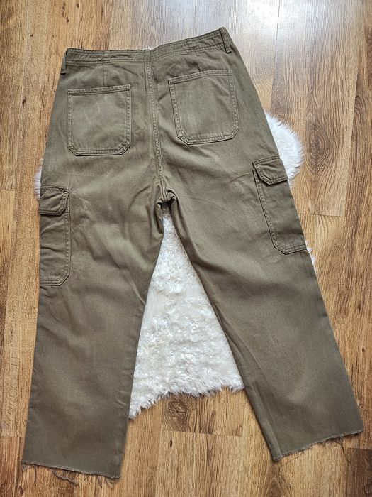 Spodnie bojówki cargo khaki szerokie M/L Only