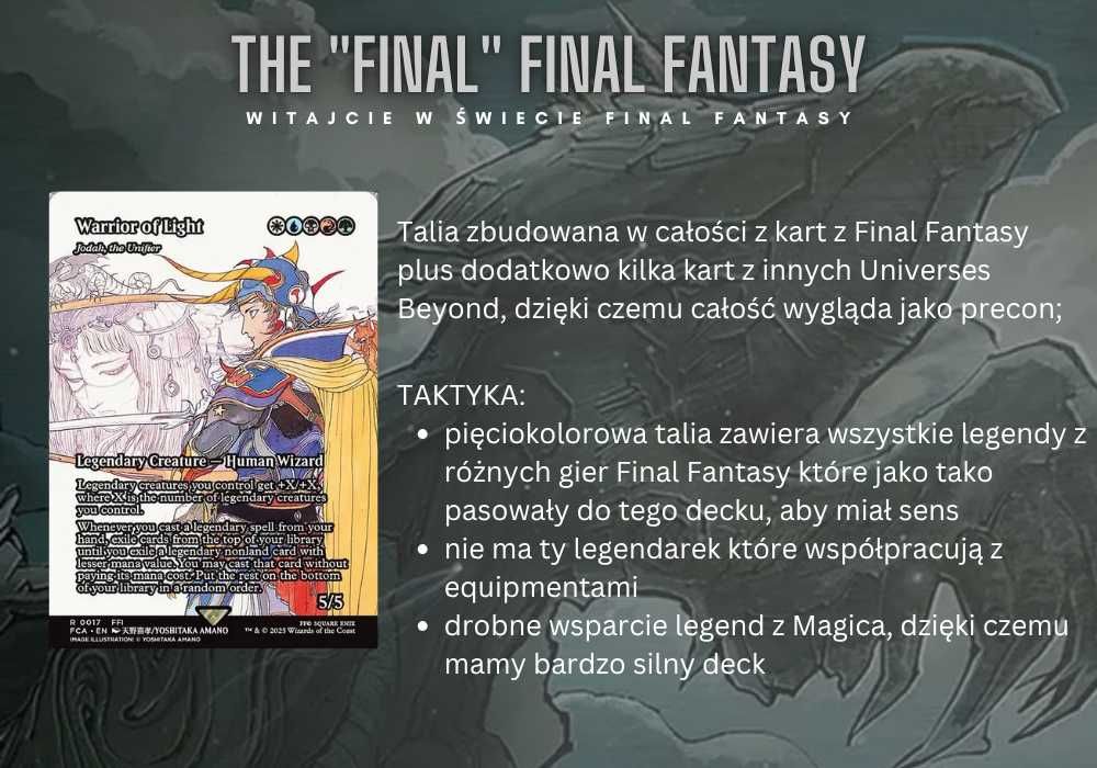 Magic the Gathering Commander | Final Fantasy, 5 colors, legendary