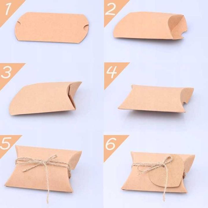 90x Pudełka prezentowe kraft + sznurek + etykiety Love 9x6,5x2,4 cm