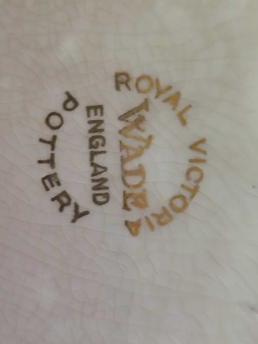 Prato Fábrica inglesa de cerâmica Royal Victoria Wade Antigo Vintage
