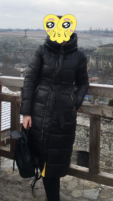 Пуховик зима чорний