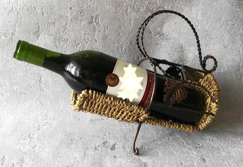 PRL / Wiklina - metal / Stojak na wino - uroczy /TANIO