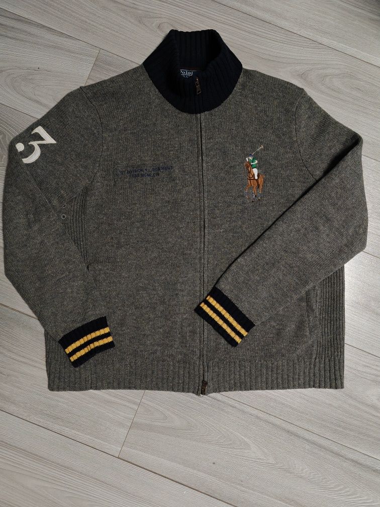 Przepiękny sweterek z wełny jagnięcej Polo Ralph Lauren rozm XL