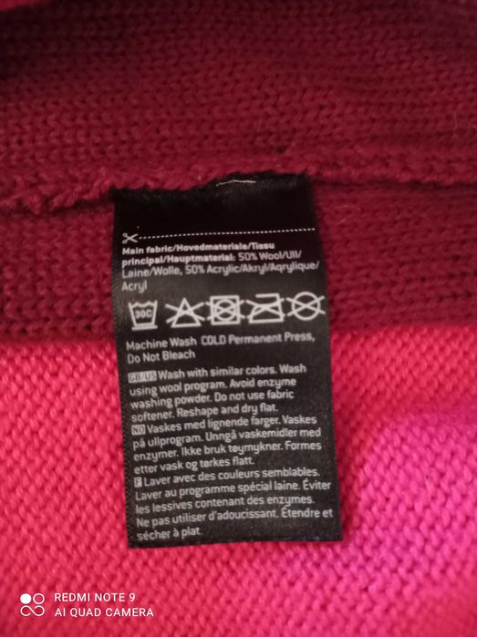 sweter narciarski 50% wełny norweskiej marki Kari Trra