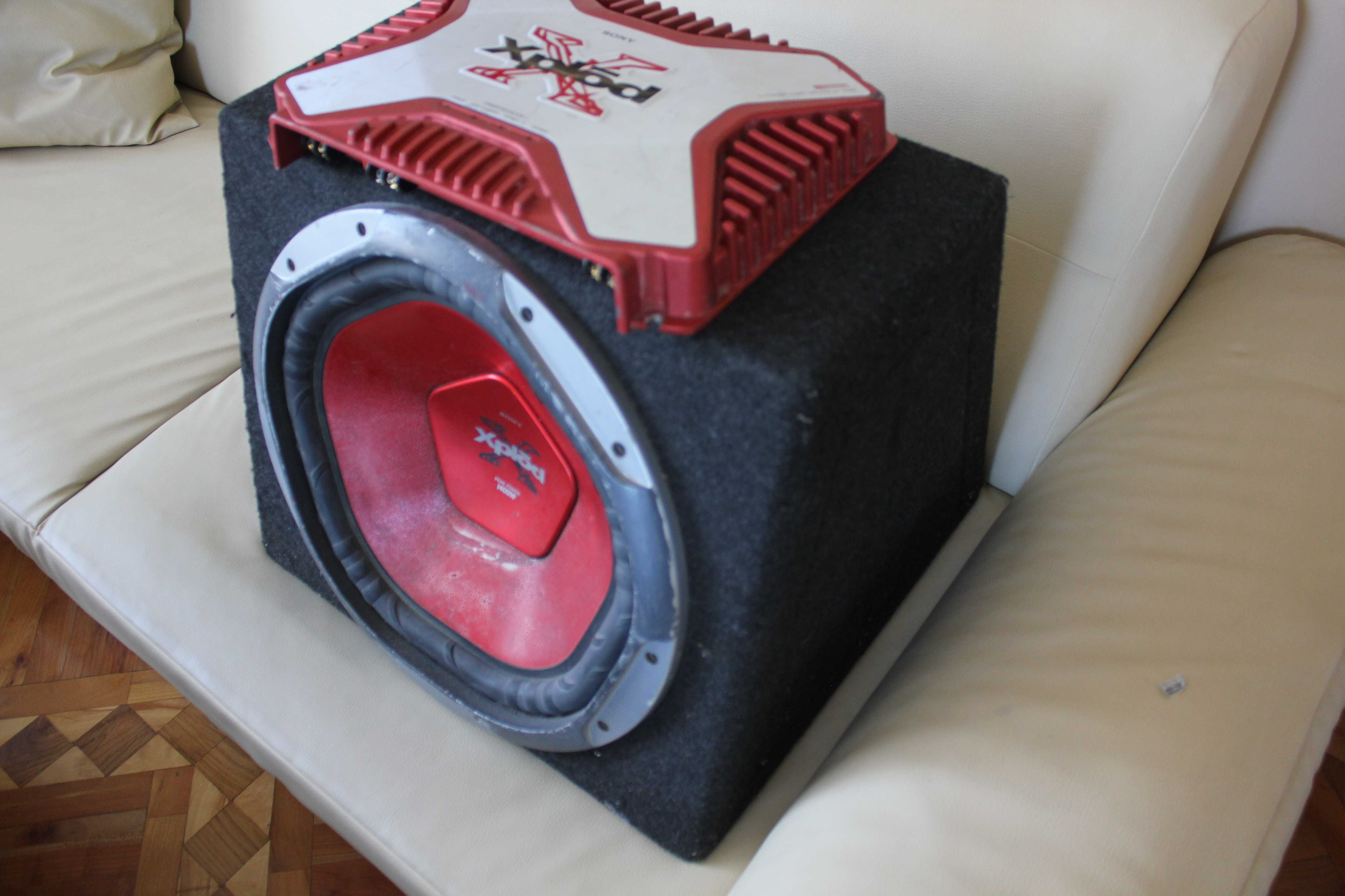 Sony xplod 1400w 15" subwoofer 38cm Wzmacniacz xplod XM-1502SX zestaw