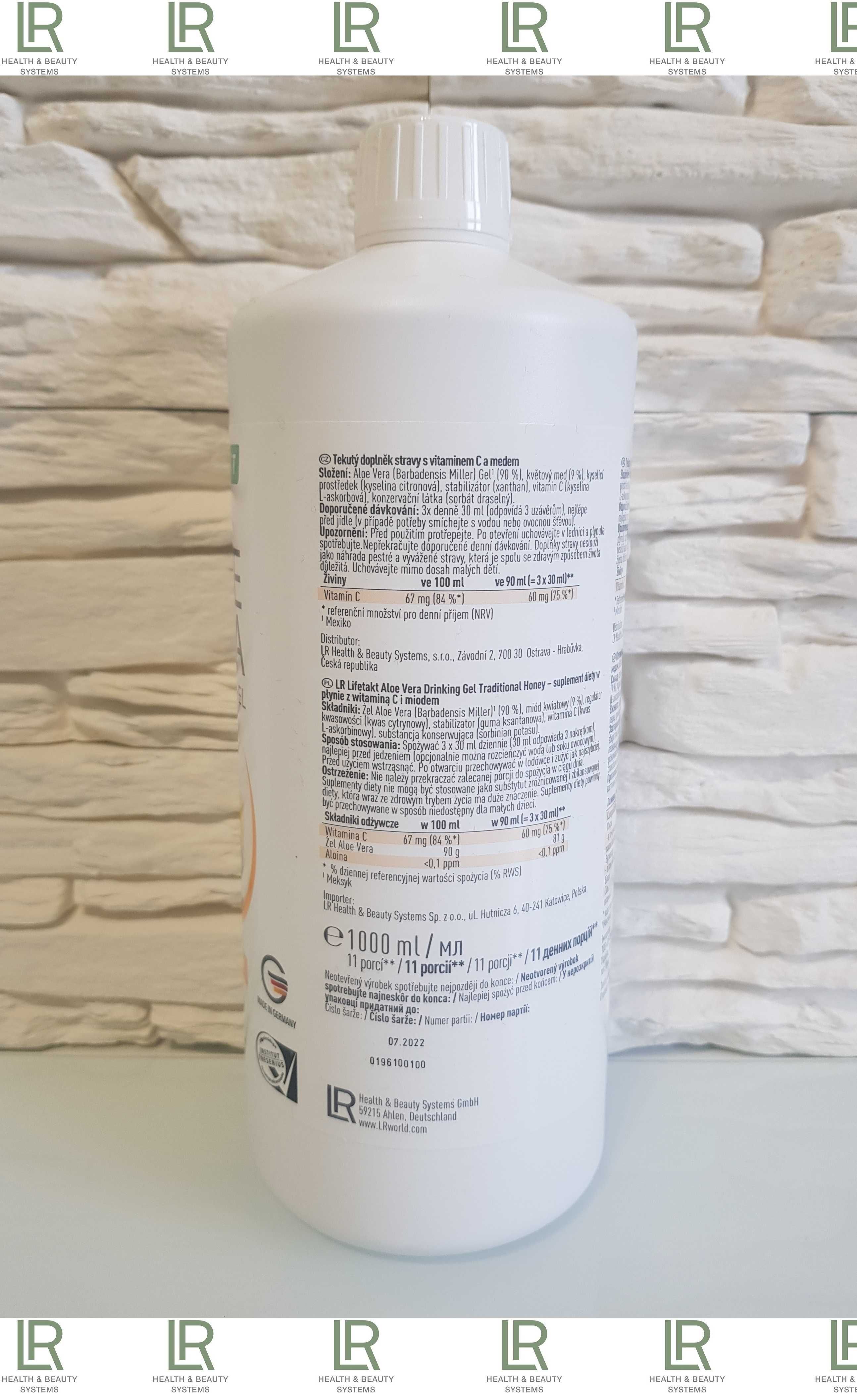 LR żel napój Aloesowy Miód Honey ALOE VERA + MIÓD + Witamina A,B,C