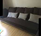 Sofá chaise longue castanho