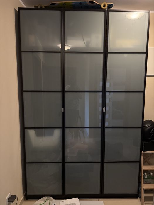 Szafa PAX Fevik premium front szklany ikea 150x60x236