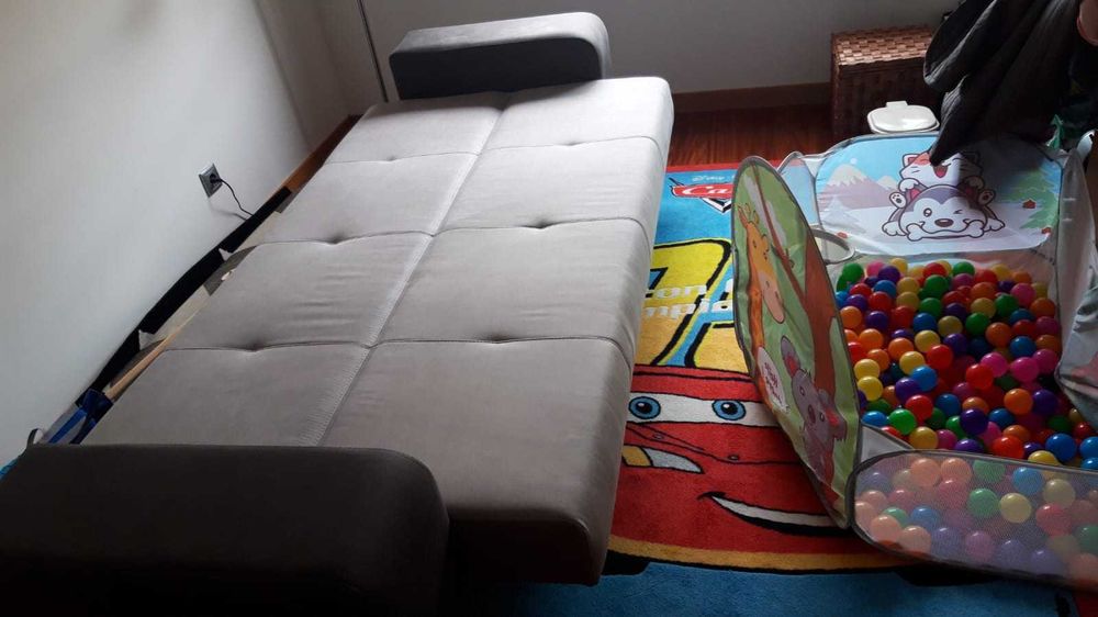 Sofá 3 lugares cinza