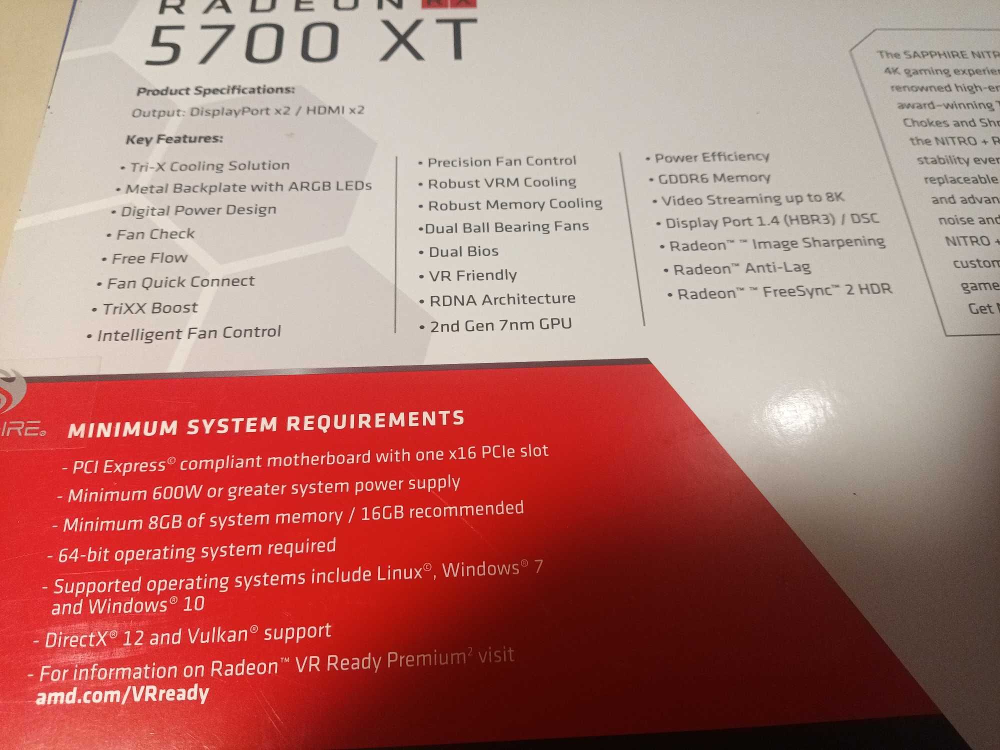 Відюха Sapphire 5700XT Special Edition .