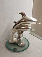 Статуэтка "Дельфины" серебро Италия