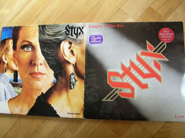 2 x płyta winylowa Styx Caught In The Act USA Pieces Of Eight 1 Press