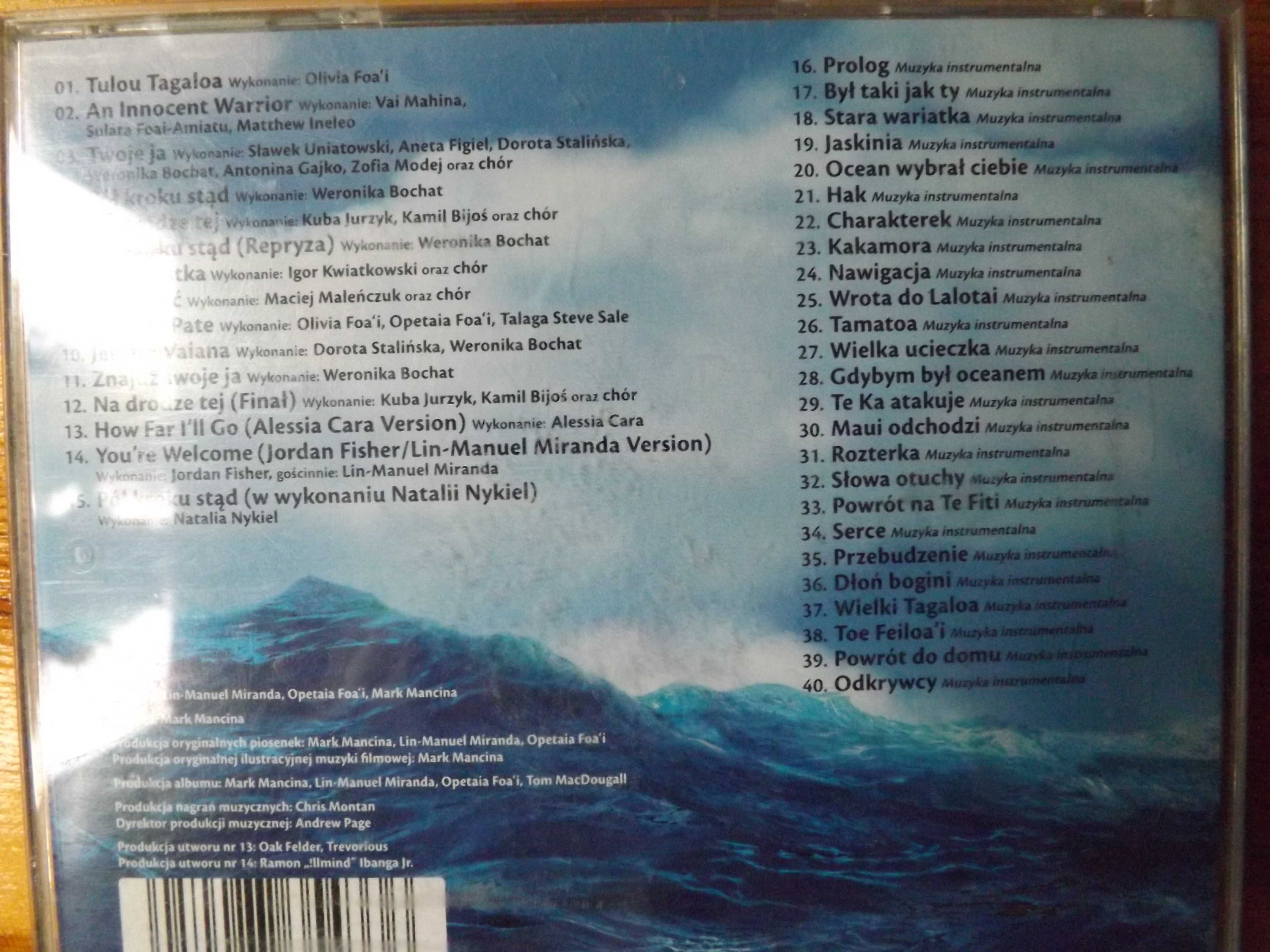 Vaiana skarb oceany muzyka filmowa karaoke bajka