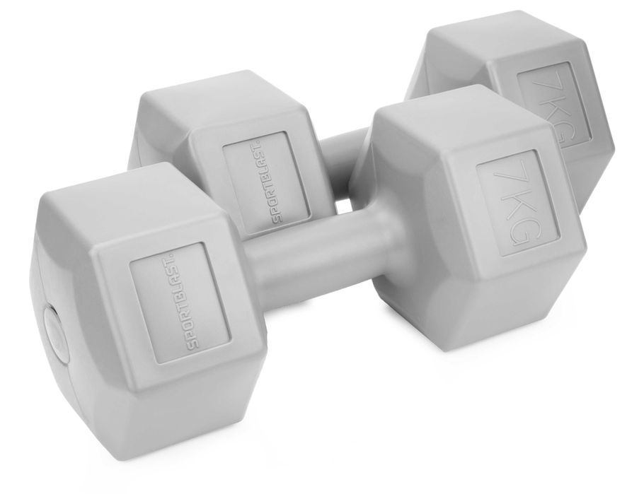 HANTLE 2x7kg hantelki CIĘŻARKI ZESTAW hantle do ćwiczeń 14kg DW