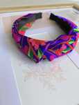 Opaska do włosów Boho/Ethnic haftowana, Royal Etno Floral/Purple