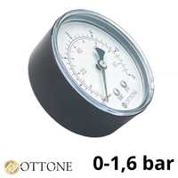 Manometr Axialny Tylny Aksjalny 63mm 1/4 Cala 0-1,6 Bar Ottone