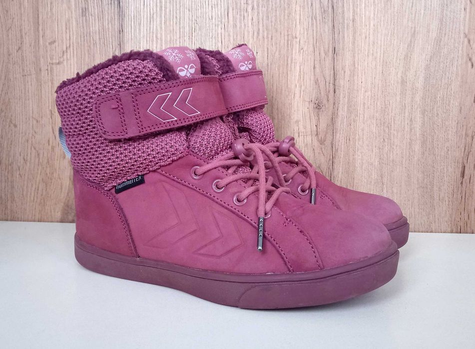 Натуральні дитячі черевики, теплі ботинки на мембрані, нубук, зима, 36