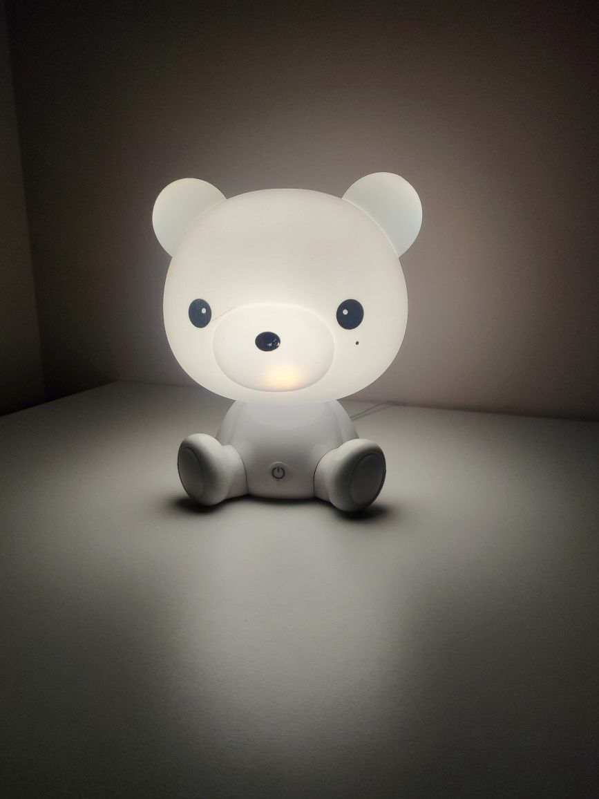 Dziecięca lampka nocna miś, polux , 3 tryby pracy , dla dzieci