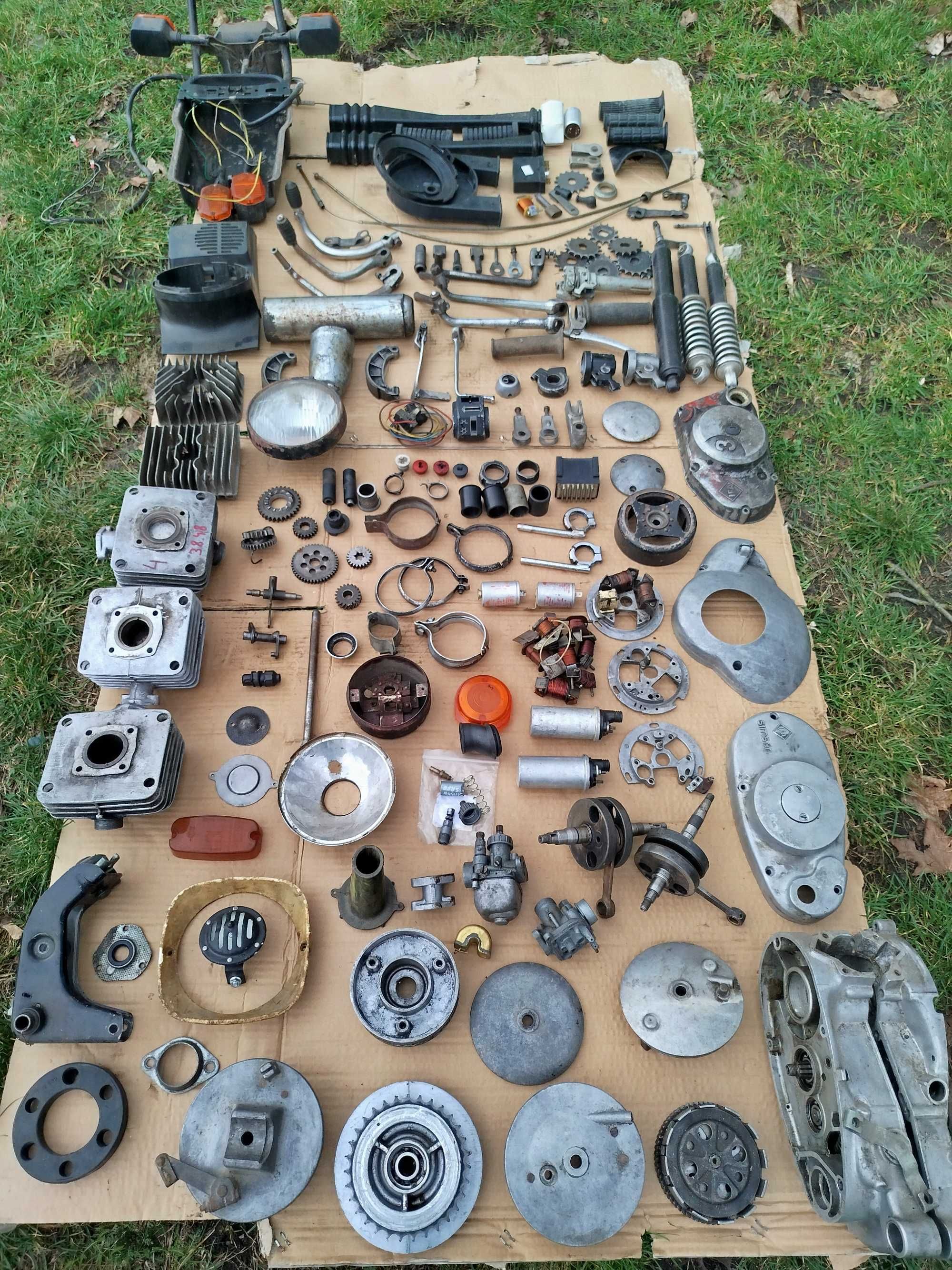 SIMSON cylinder kartery amortyzatory obejma bęben magneto manetka