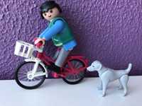 Плеймобиль playmobil велосипедист прогулка собакой