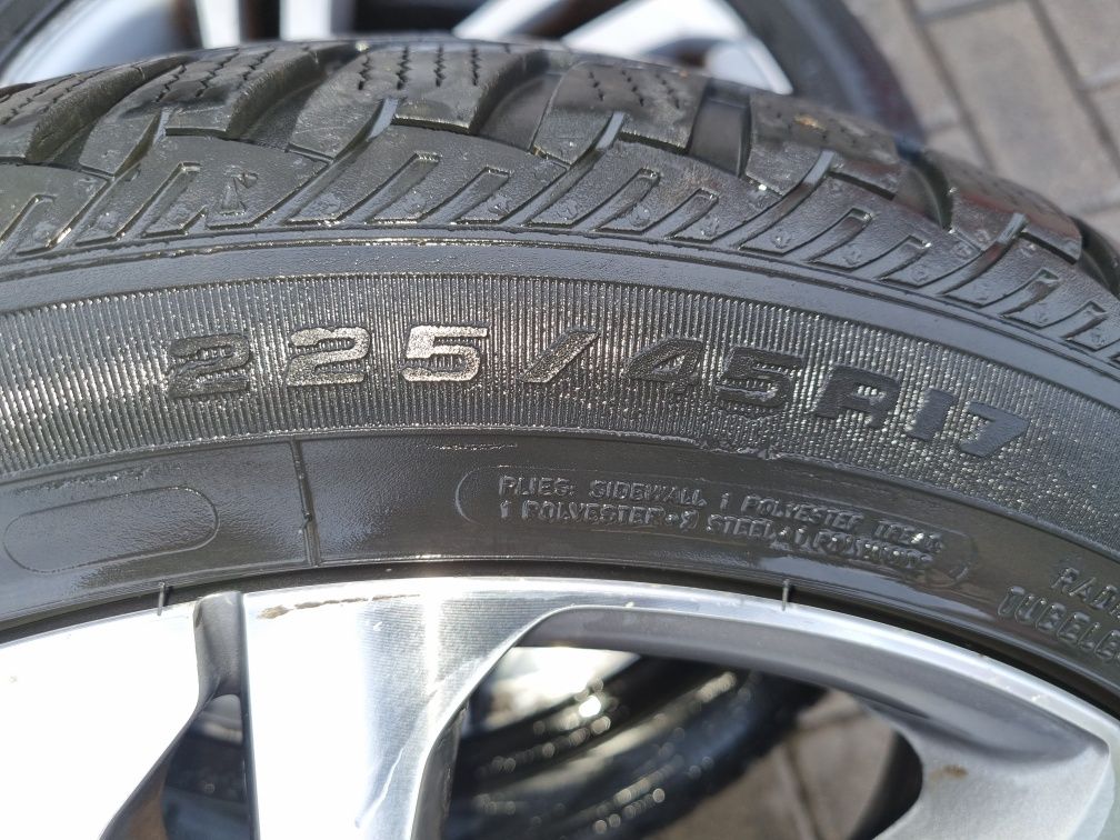 Alufelgi 17 5×108  z oponami w ładnym stanie