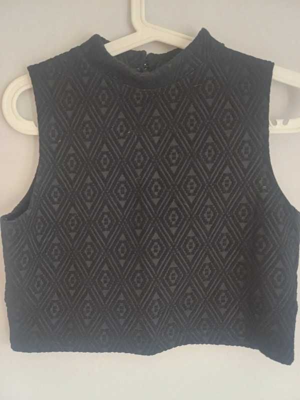 Top crop top bluzka czarny Pimkie M