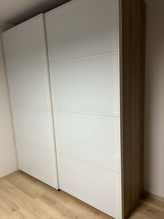 Szafa Ikea Pax biala szklane drzwi PN