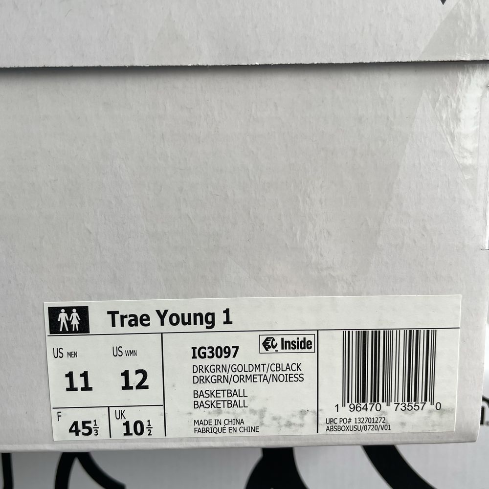 Оригинал Adidas Trae Young 1 29см Баскетбольные кроссовки