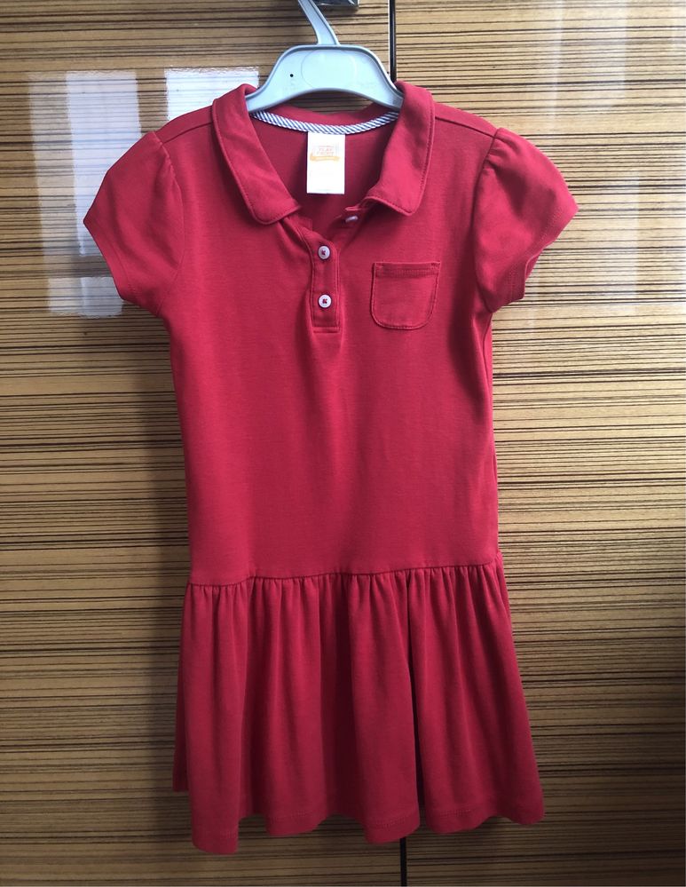 червона сукня поло на дівчинку Gymboree красное платье на девочку