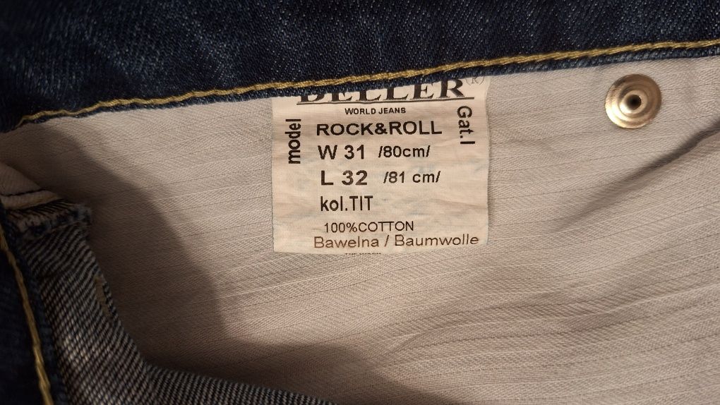 Nowe męskie jeansy W31/L32 – 100% bawełna, klasyczny styl