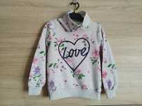 DopoDpoo Bluza z golfem w kwiaty 6-7 lat