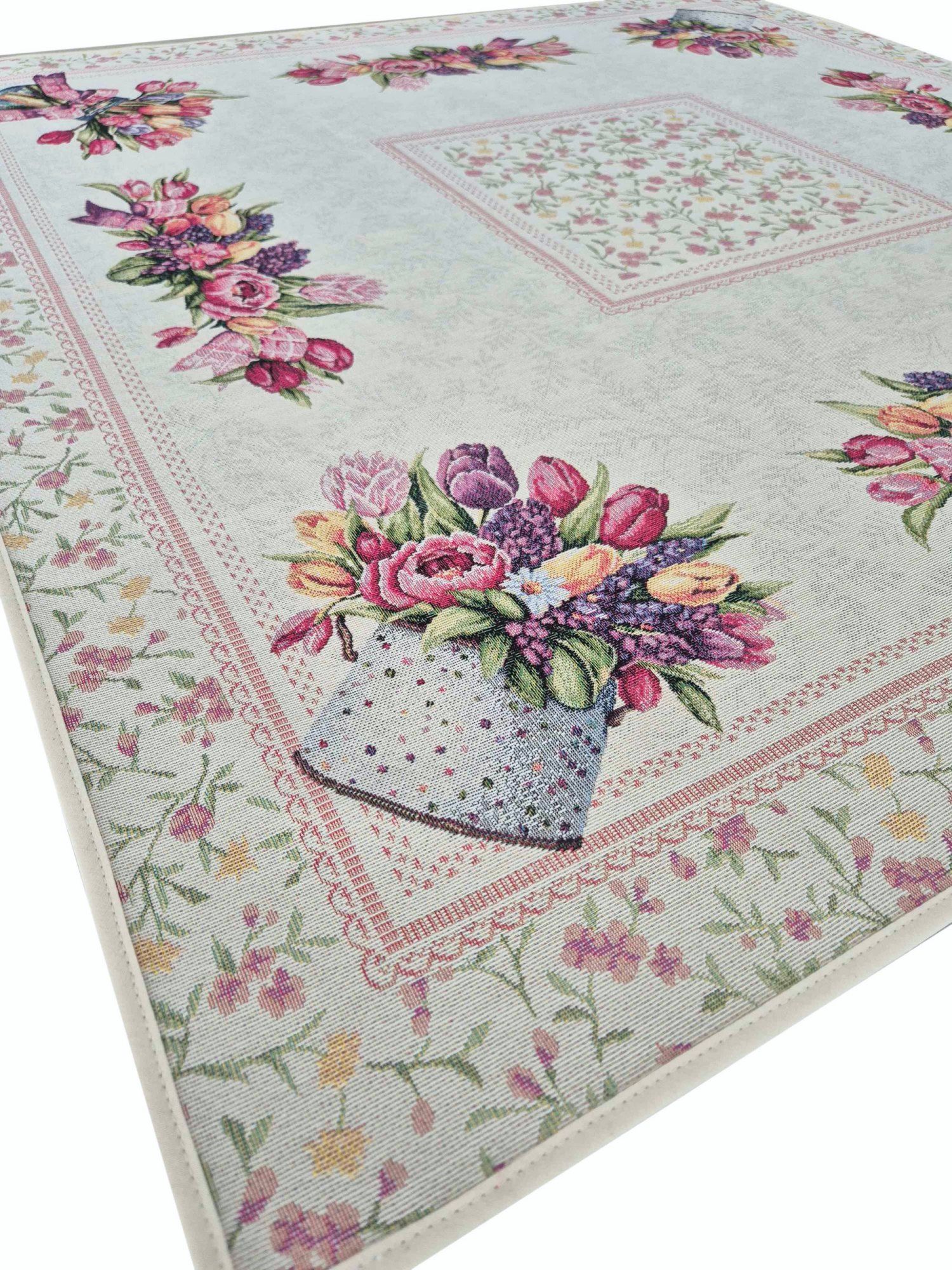 Obrus 100x100 cm V99 gobelinowy Tulipany