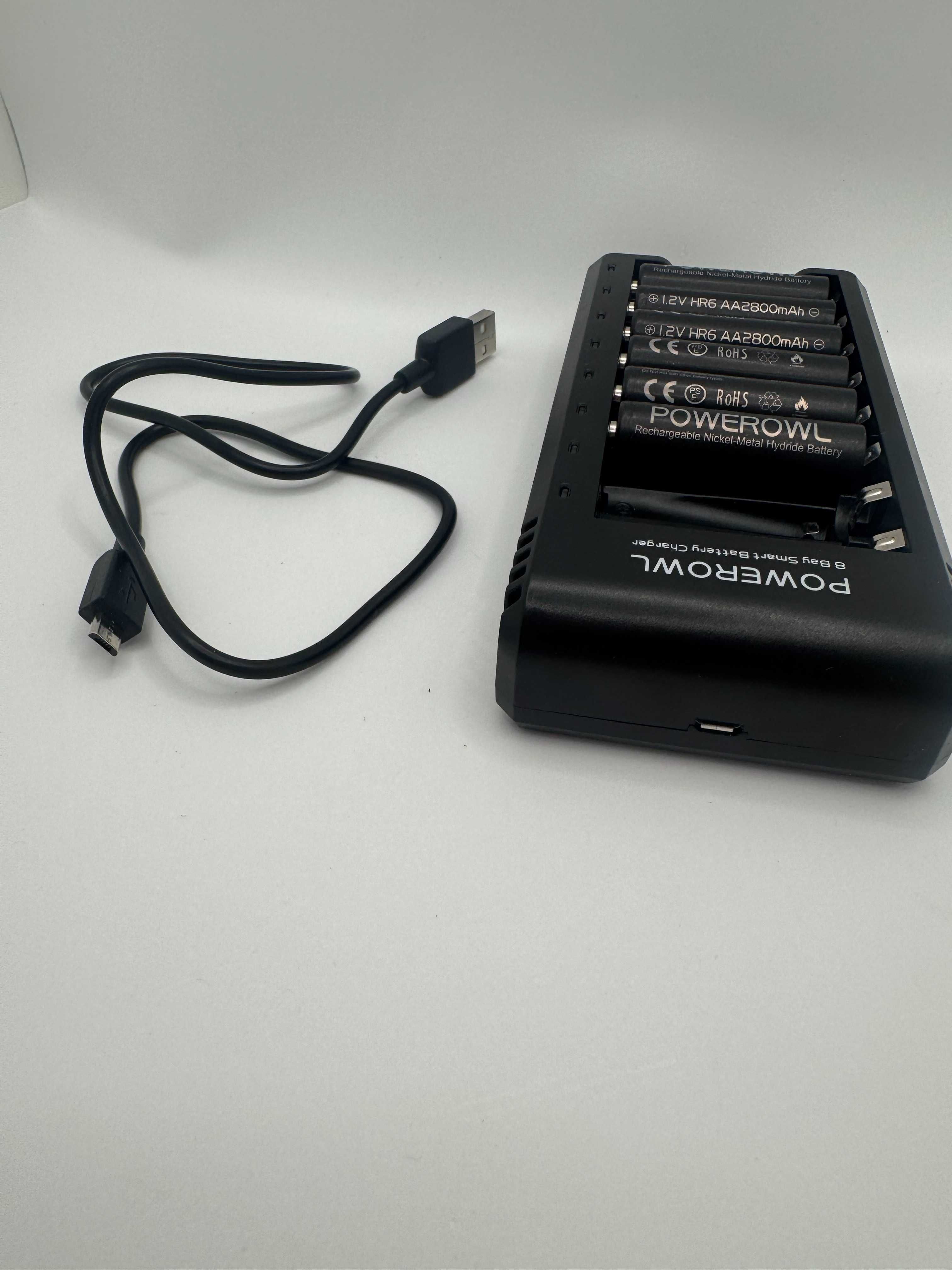 Ładowarka Baterii AA AAA + 8x Akumulatorki Paluszki 2800mAh na USB