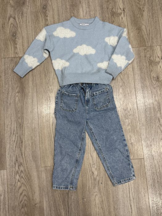 Джинси zara 122, светр reserved 128 на дівчинку 5 6 років